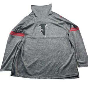 Nike Dri-Fit Atlanta Falcons Football Womens XXL Jersey Shirt Mock Neck ATL Gray